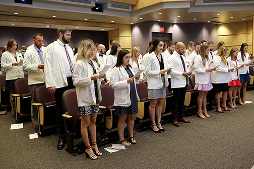 DPT Class of 2022 taking oath